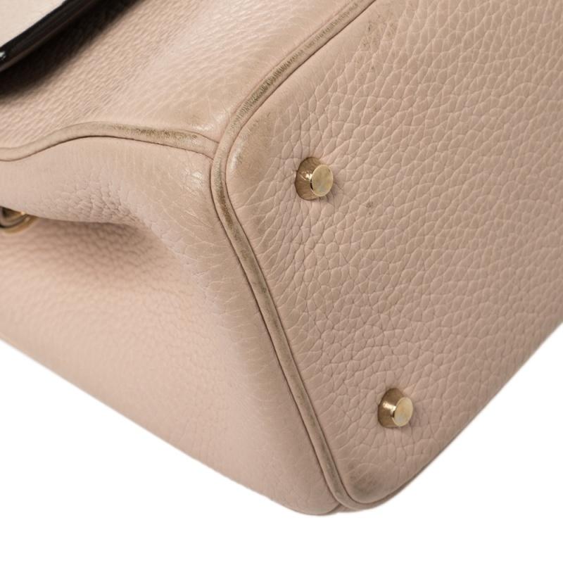 Dior Powder Pink Leather Mini Be Dior Top Handle Bag 1