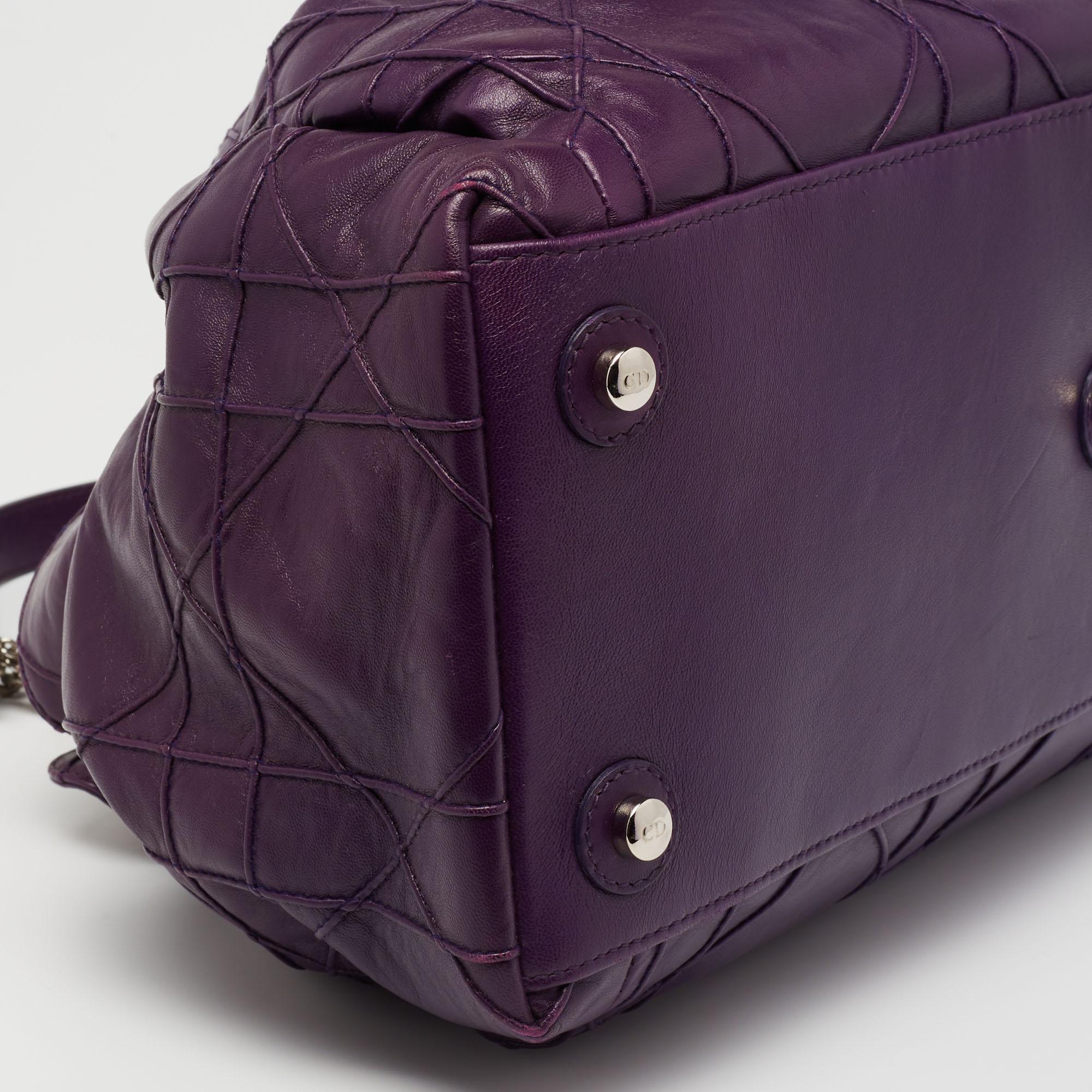 Dior Purple Cannage Leather Le Trente Shoulder Bag 5