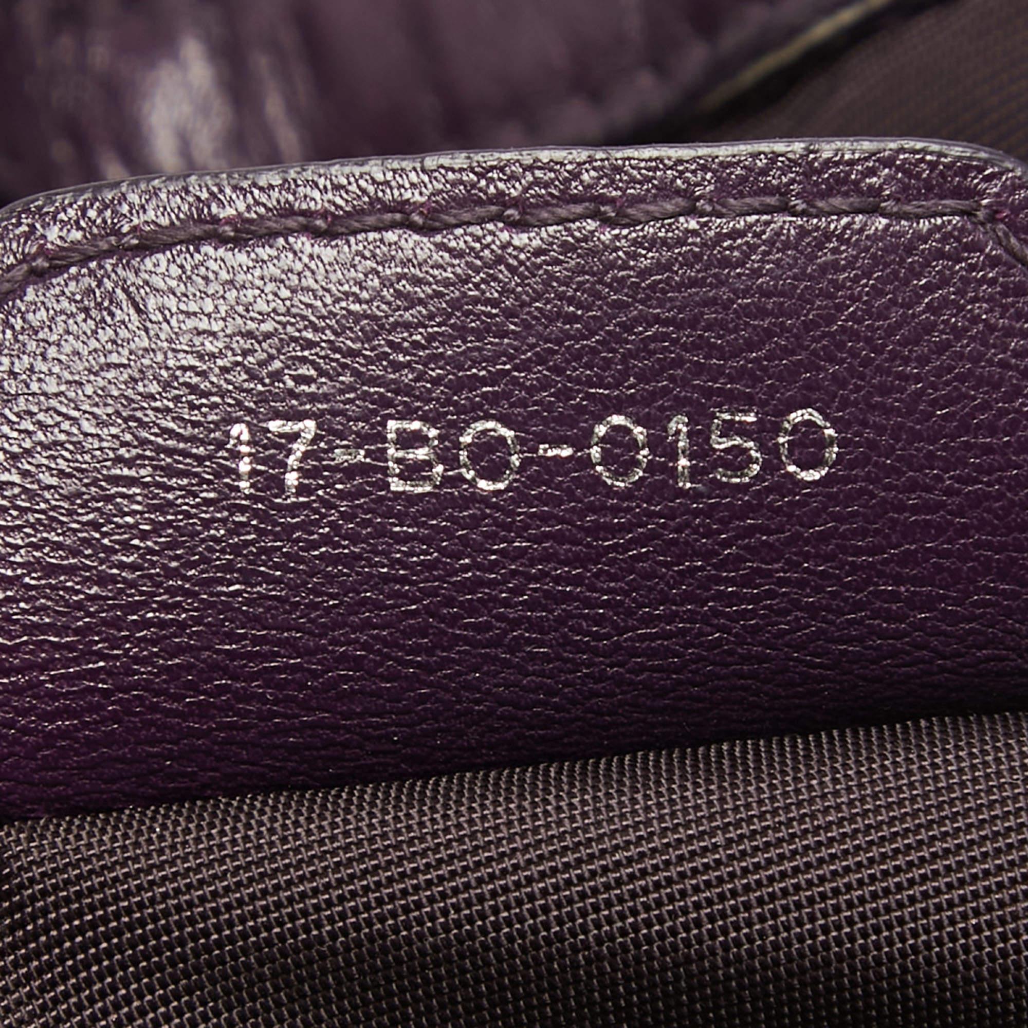 Women's Dior Purple Cannage Leather Le Trente Shoulder Bag For Sale