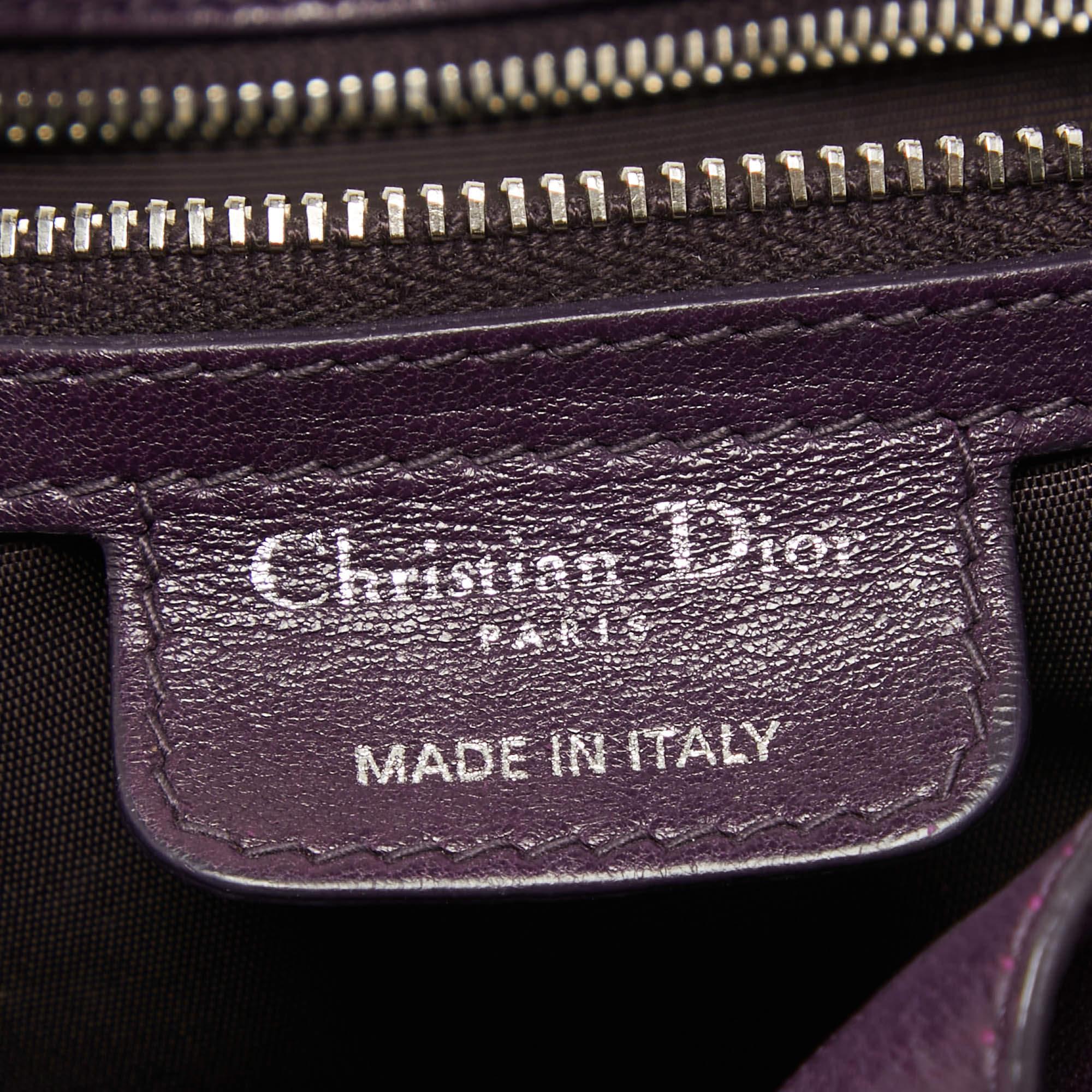 Dior Purple Cannage Leather Le Trente Shoulder Bag en vente 2