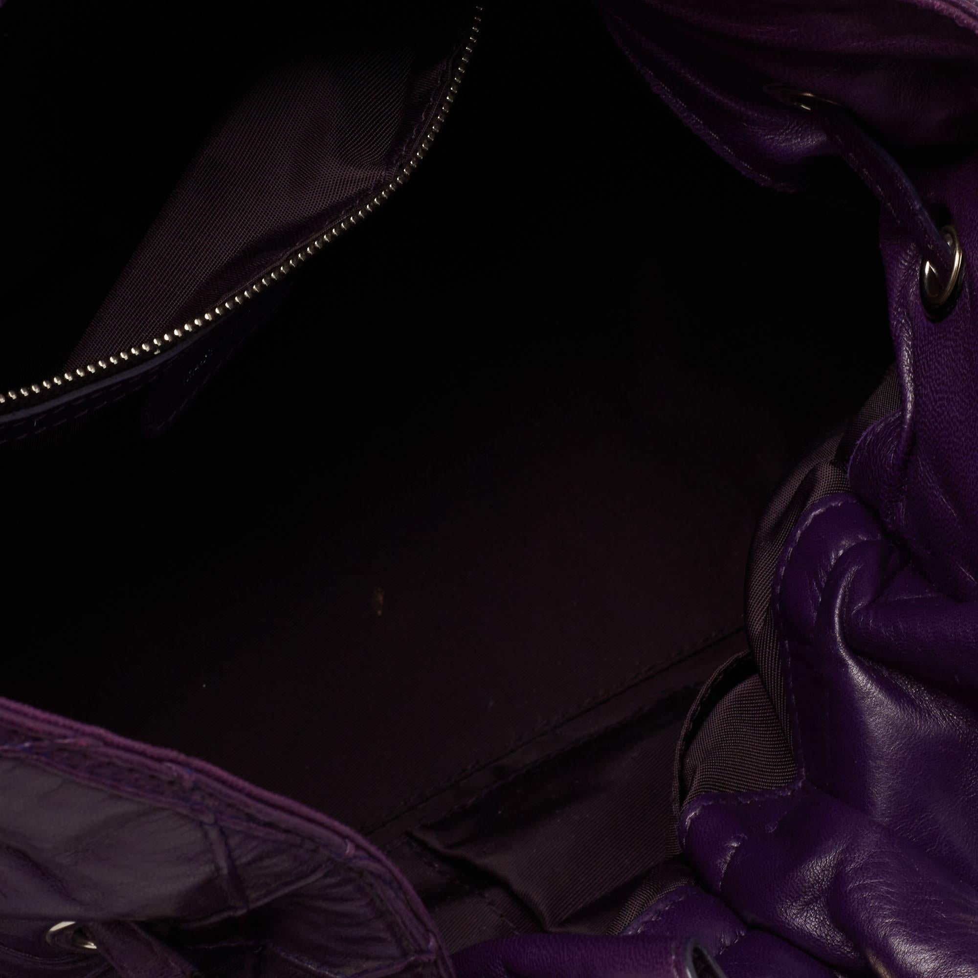 Dior Purple Cannage Leather Le Trente Shoulder Bag 1