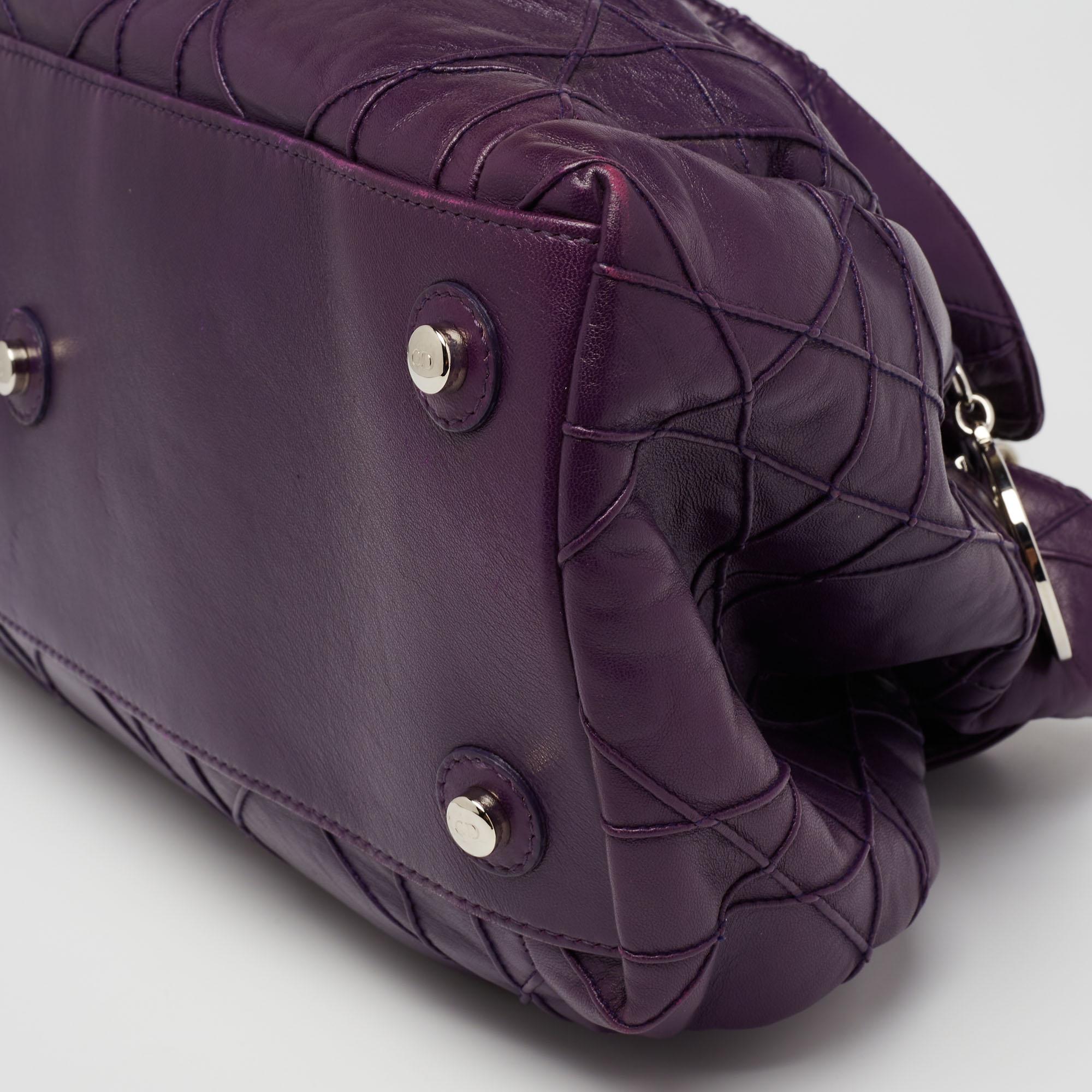 Dior Purple Cannage Leather Le Trente Shoulder Bag 2