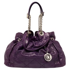 Dior Purple Cannage Leather Le Trente Shoulder Bag