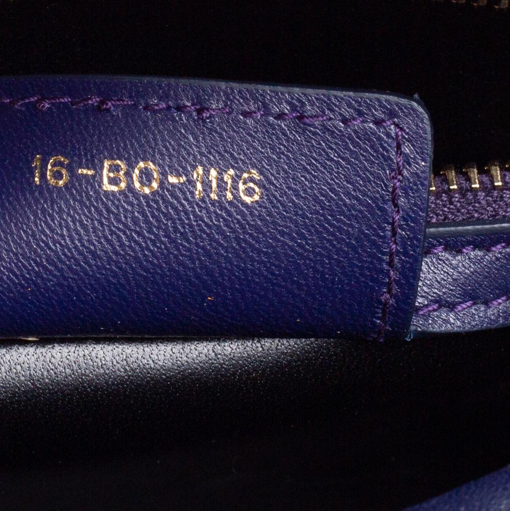 Dior Purple Cannage Leather Medium Lady Dior Tote 3