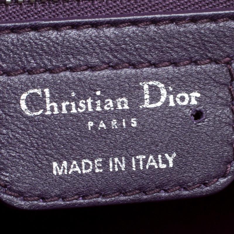 Dior Purple Cannage Nylon Satchel 5