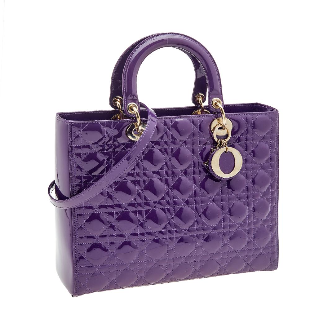 purple dior bag