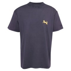 Dior Purple Cotton Embroidered Crewneck T-Shirt L