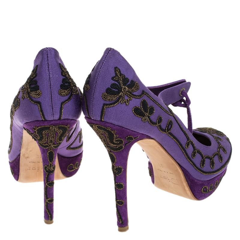 dior purple shoes