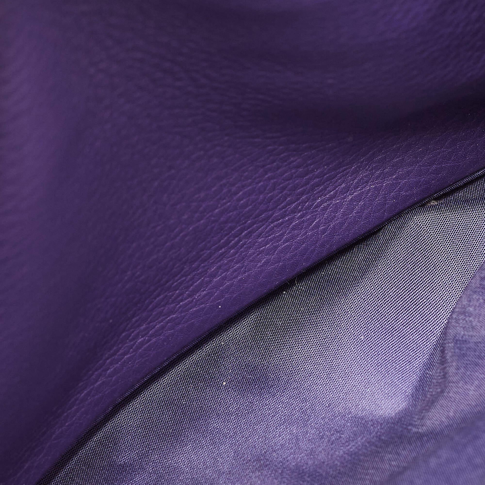 Dior Purple Leather Diorissimo Bowler Bag 6