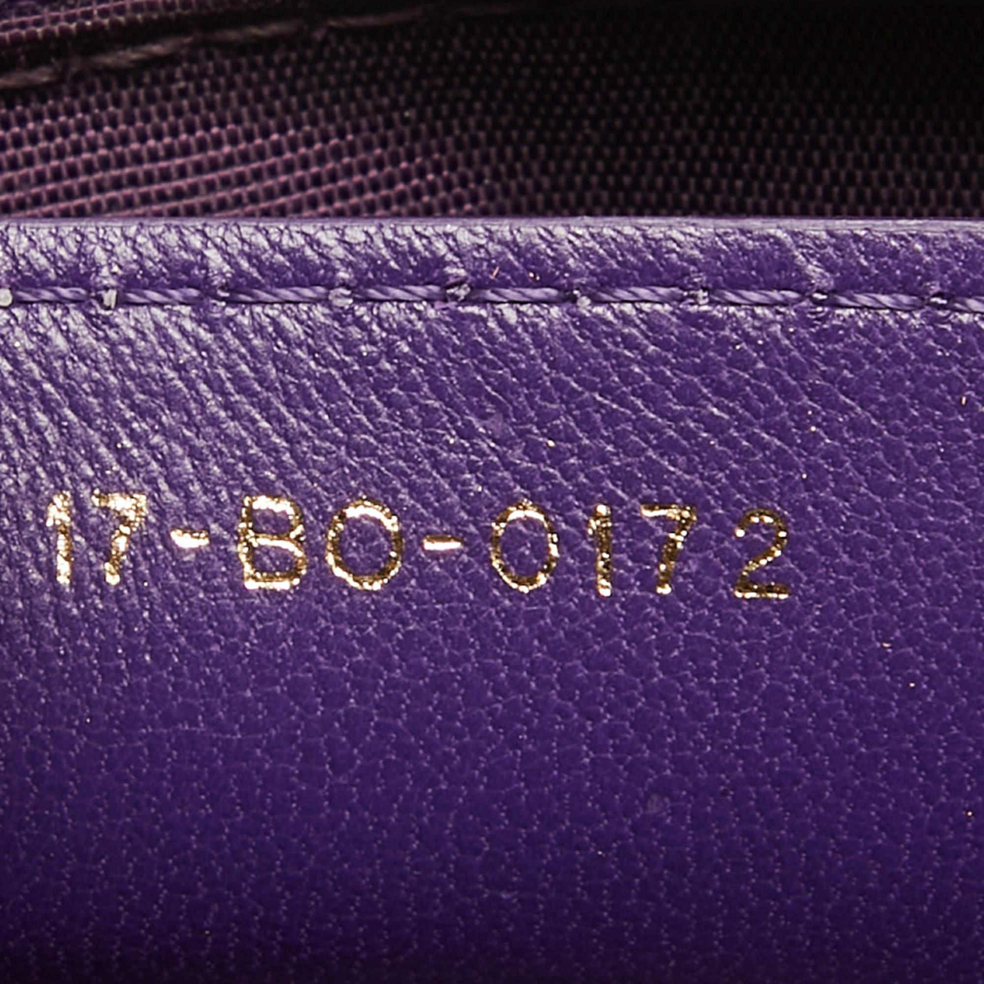 Dior Purple Leather Granville Polochon Bag 6