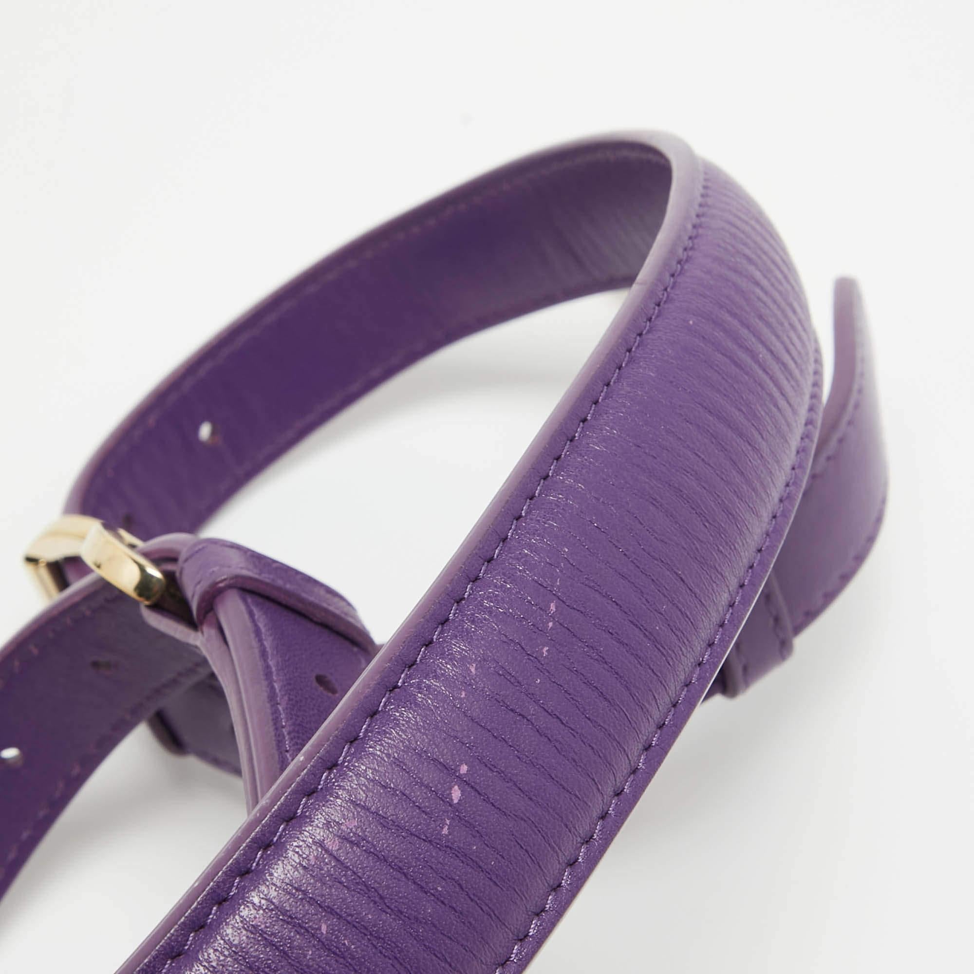Dior Purple Leather Granville Polochon Bag In Good Condition For Sale In Dubai, Al Qouz 2