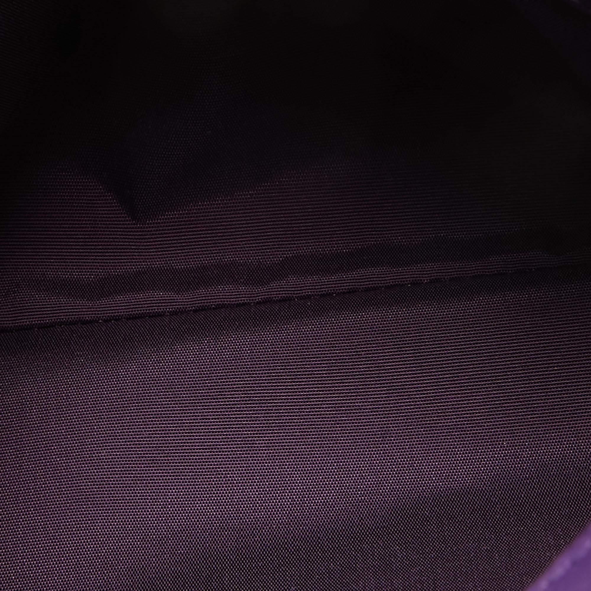 Dior Purple Leather Granville Polochon Bag For Sale 2