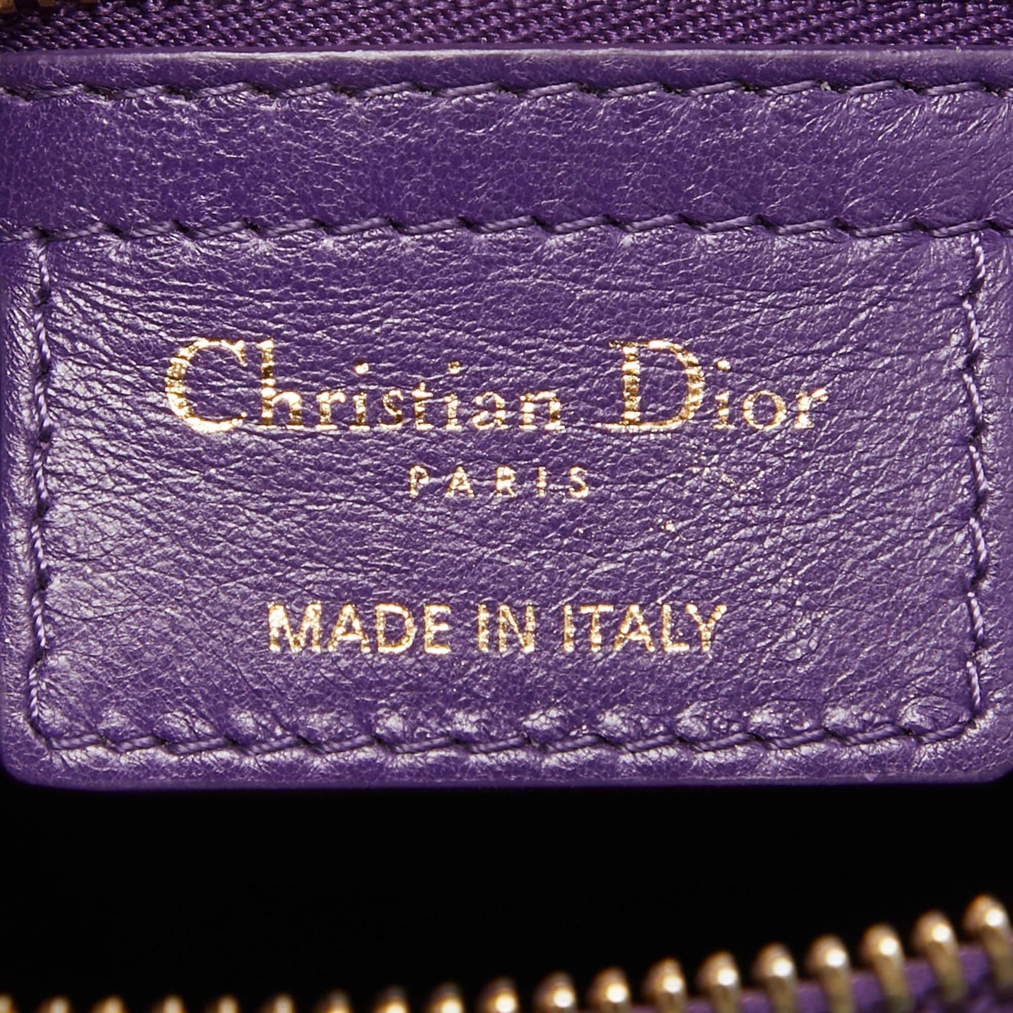 Dior Purple Leather Granville Polochon Bag 2