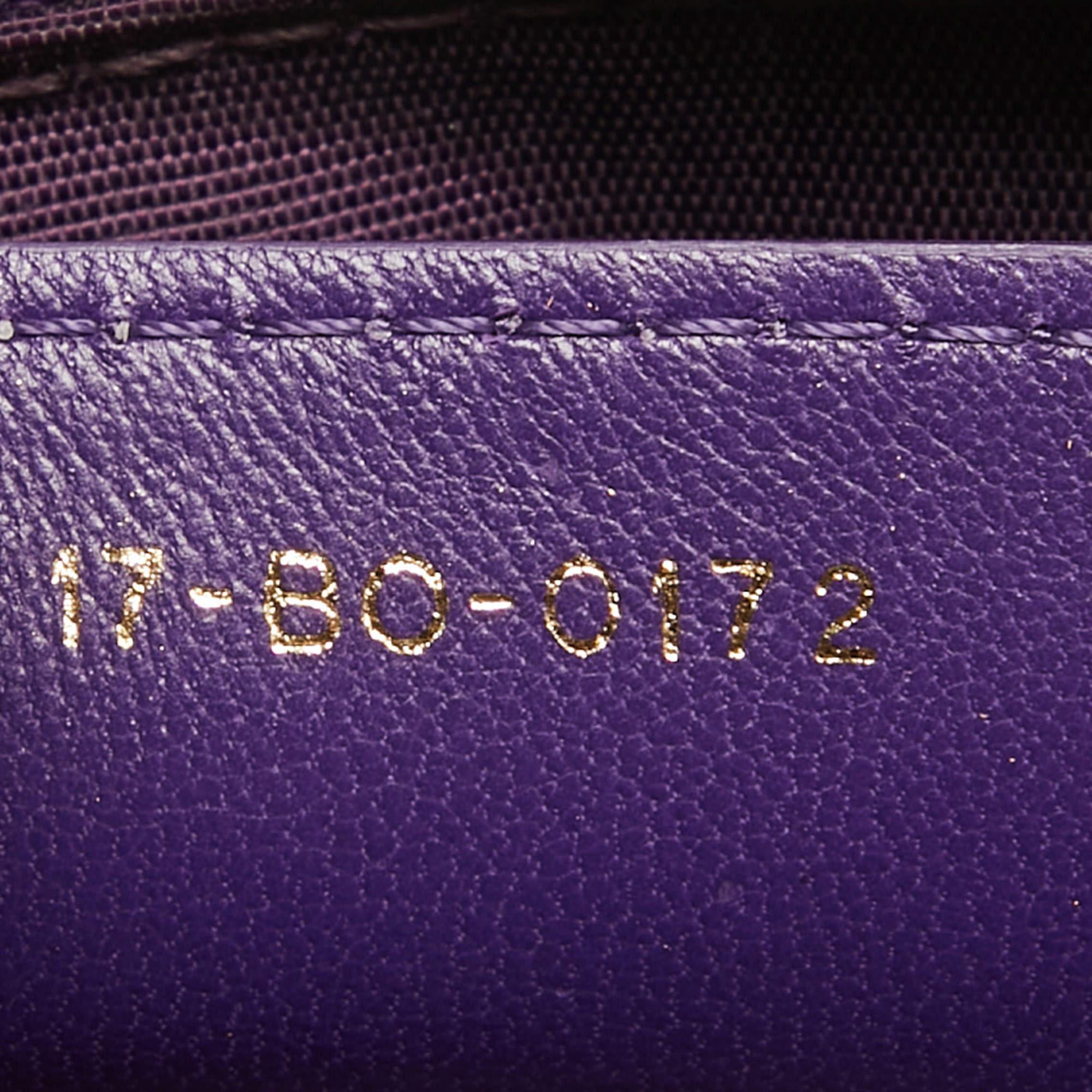Dior Purple Leather Granville Polochon Bag For Sale 5