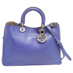 Dior Purple Leather Large Diorissimo Shopper Tote