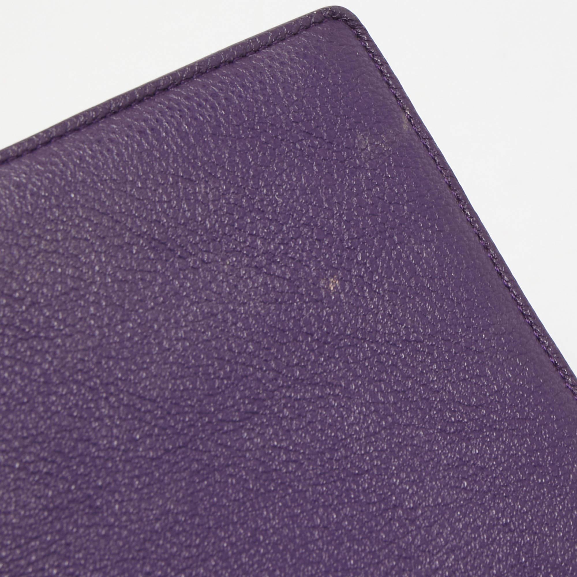 Dior Purple Leather Medium Diorama Flap Shoulder Bag 4