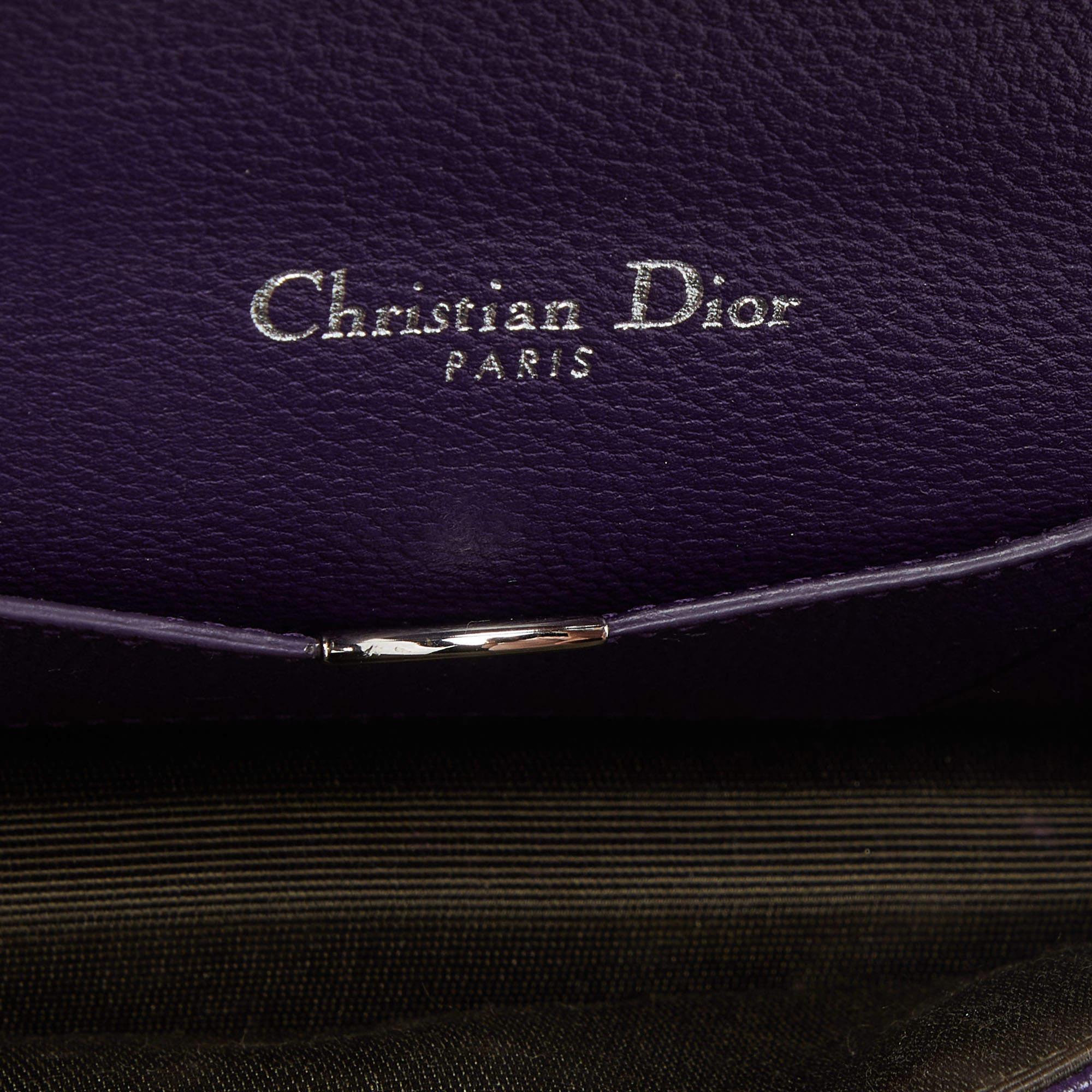 Dior Purple Leather Mini Diorama Shoulder Bag 1