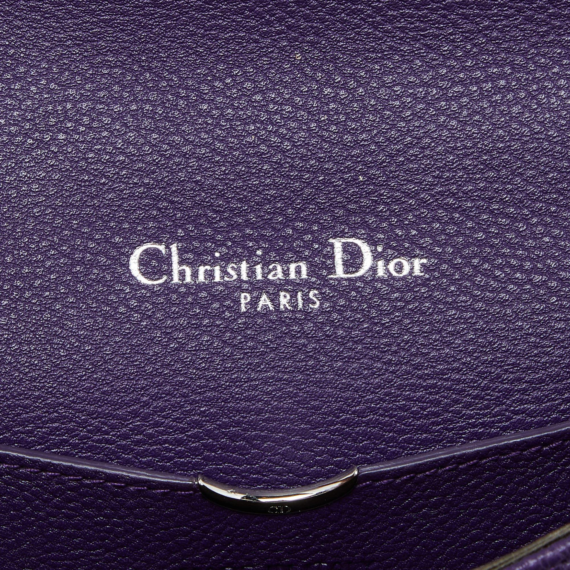 Dior Purple Leather Mini Diorama Shoulder Bag 2