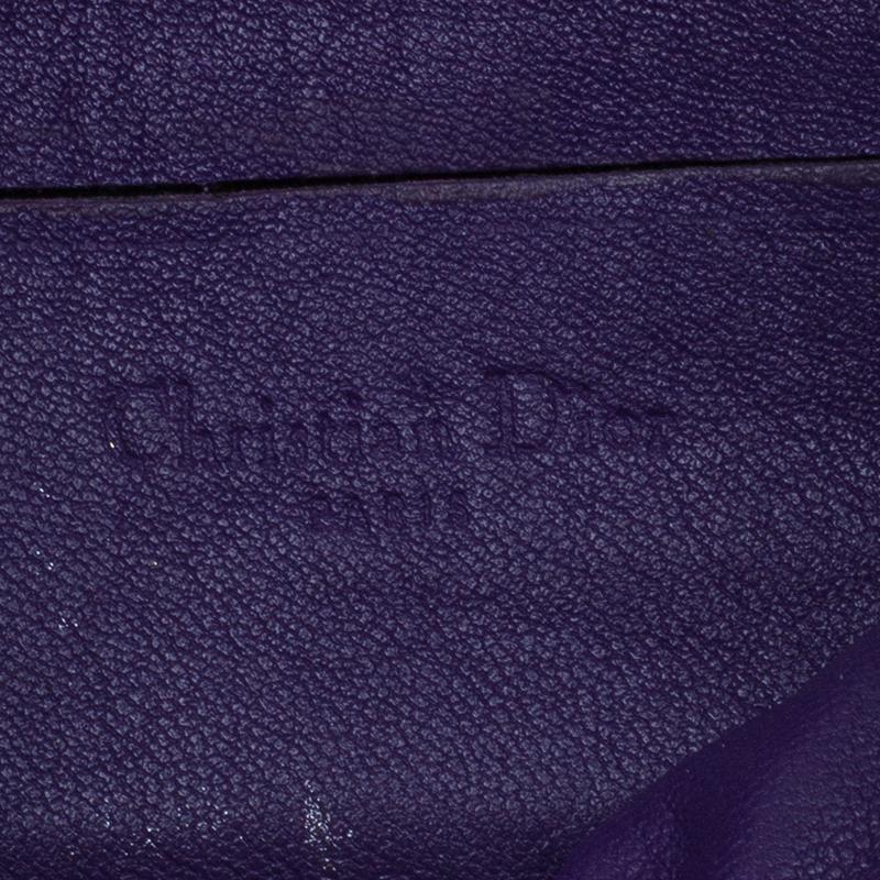 Dior Purple Leather New Lock Chain Clutch Bag 7