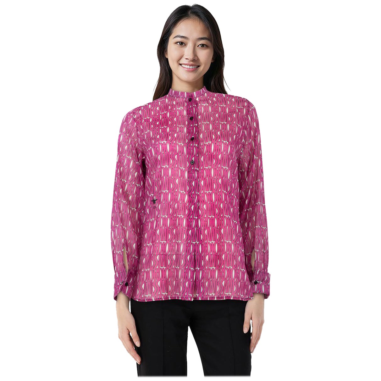 Dior Purple Monogram Blouse Size M