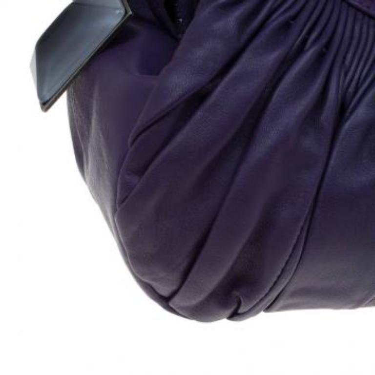 Dior, la borsa Plisse in pelle plissettata viola in vendita 1