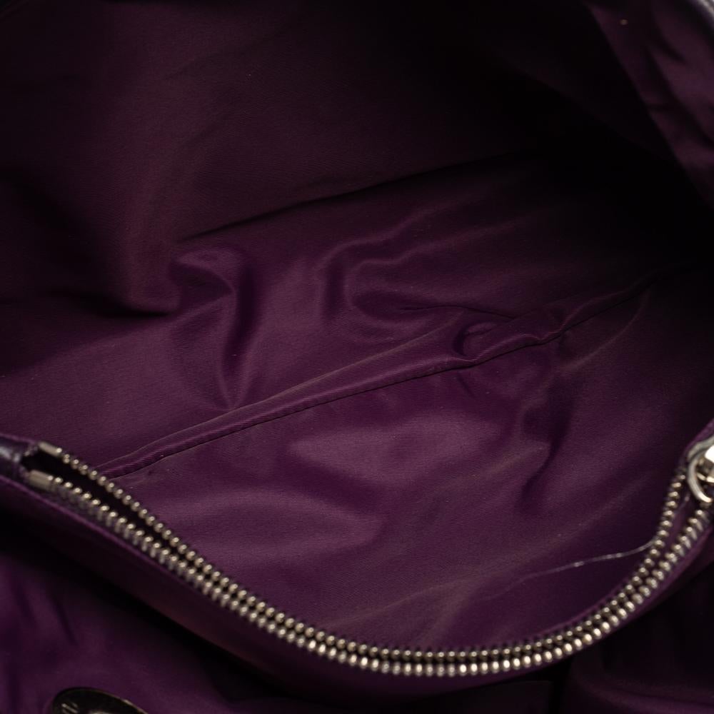 Dior Purple Satin Cannage Satin Charming Lock Tote 5