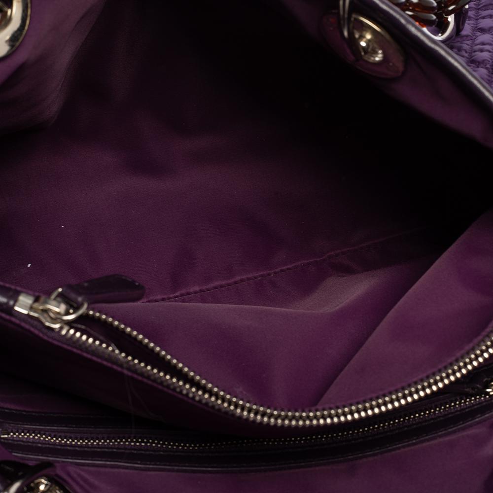 Dior Purple Satin Cannage Satin Charming Lock Tote 6