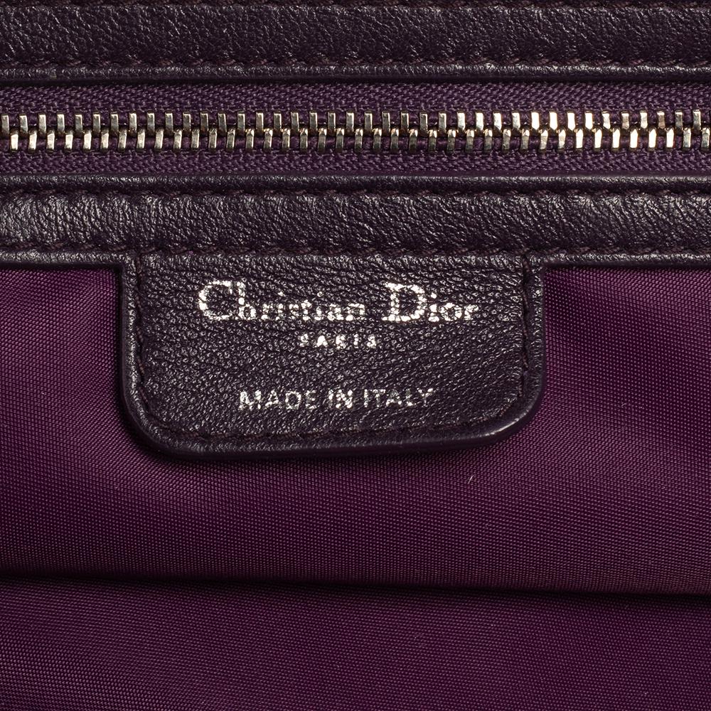 Dior Purple Satin Cannage Satin Charming Lock Tote 2