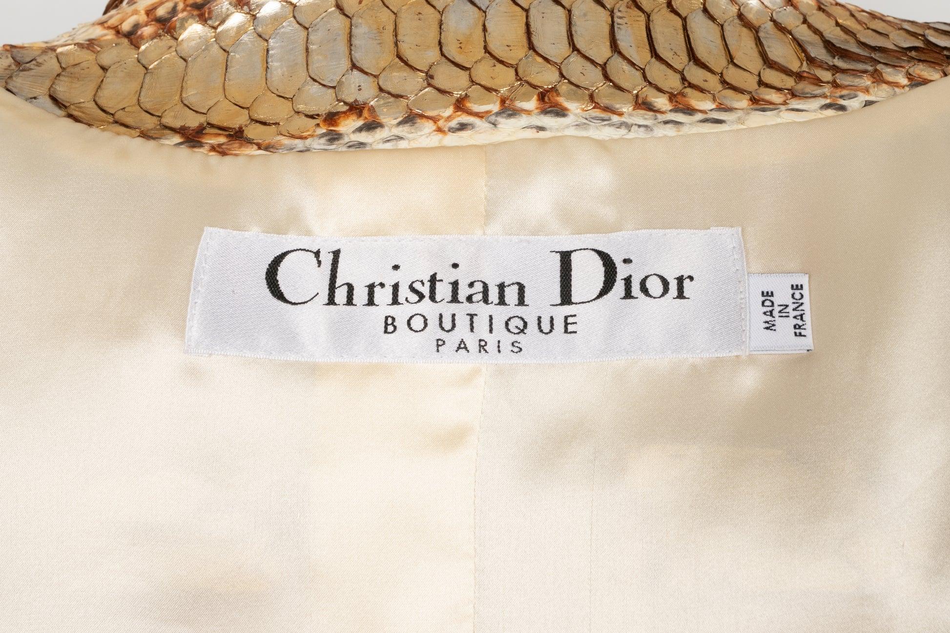 Dior Python Coat and Silk Lining, 2008 For Sale 7