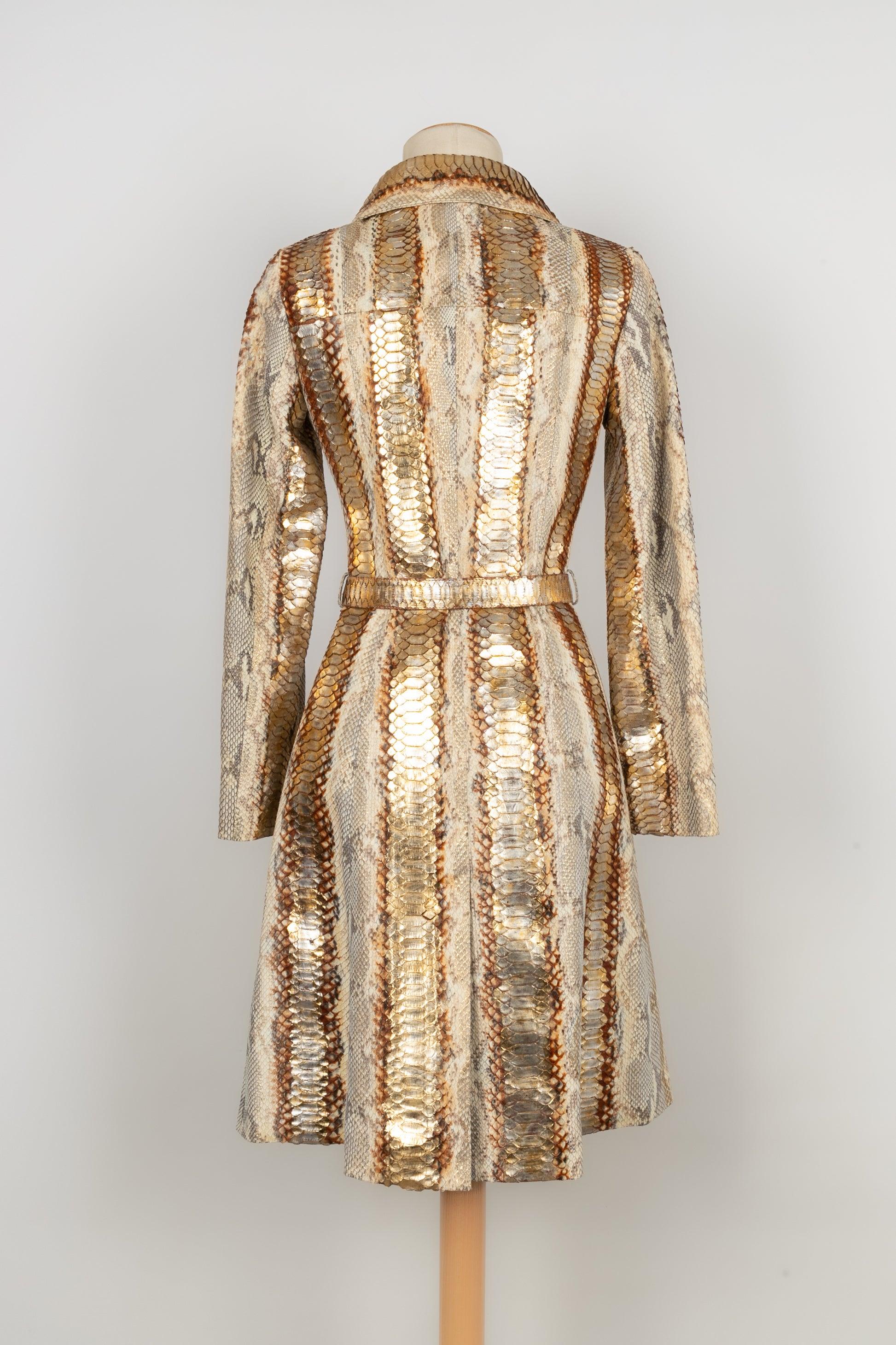 Women's Dior Python Coat and Silk Lining, 2008 For Sale