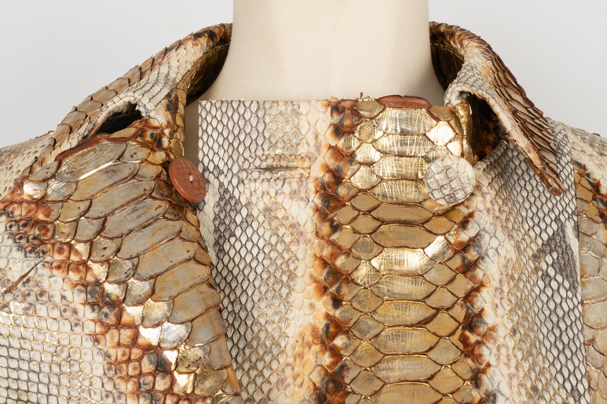 Dior Python Coat and Silk Lining, 2008 For Sale 3