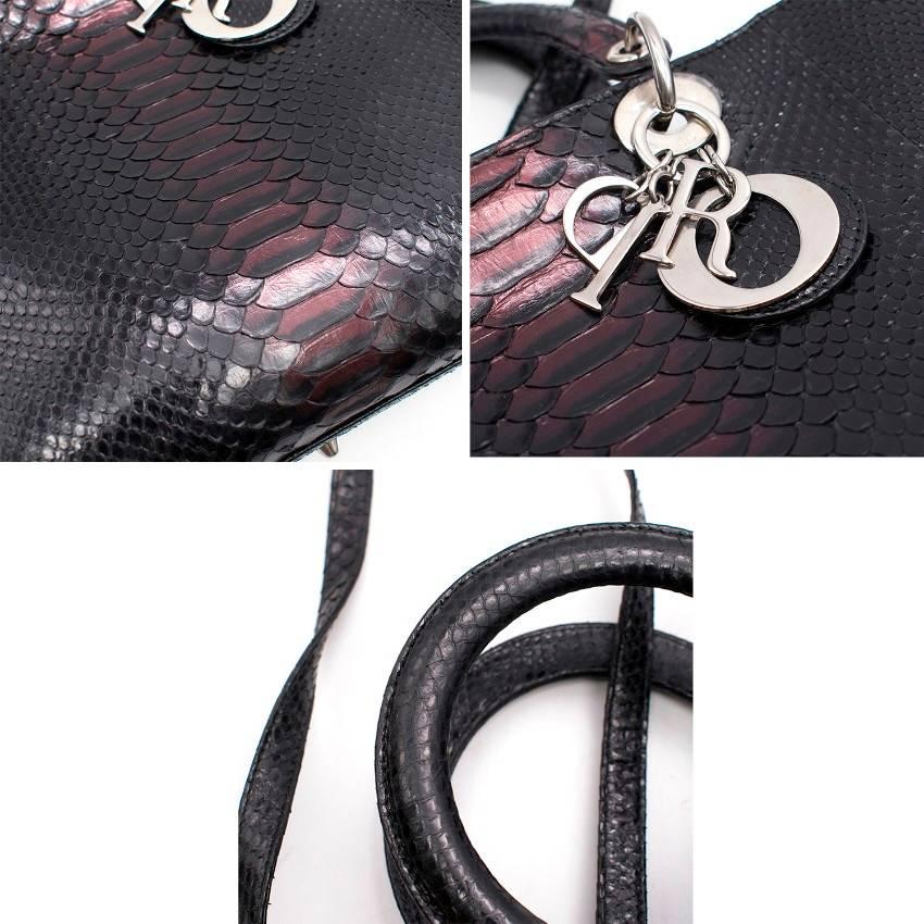 Dior python leather black bag 1