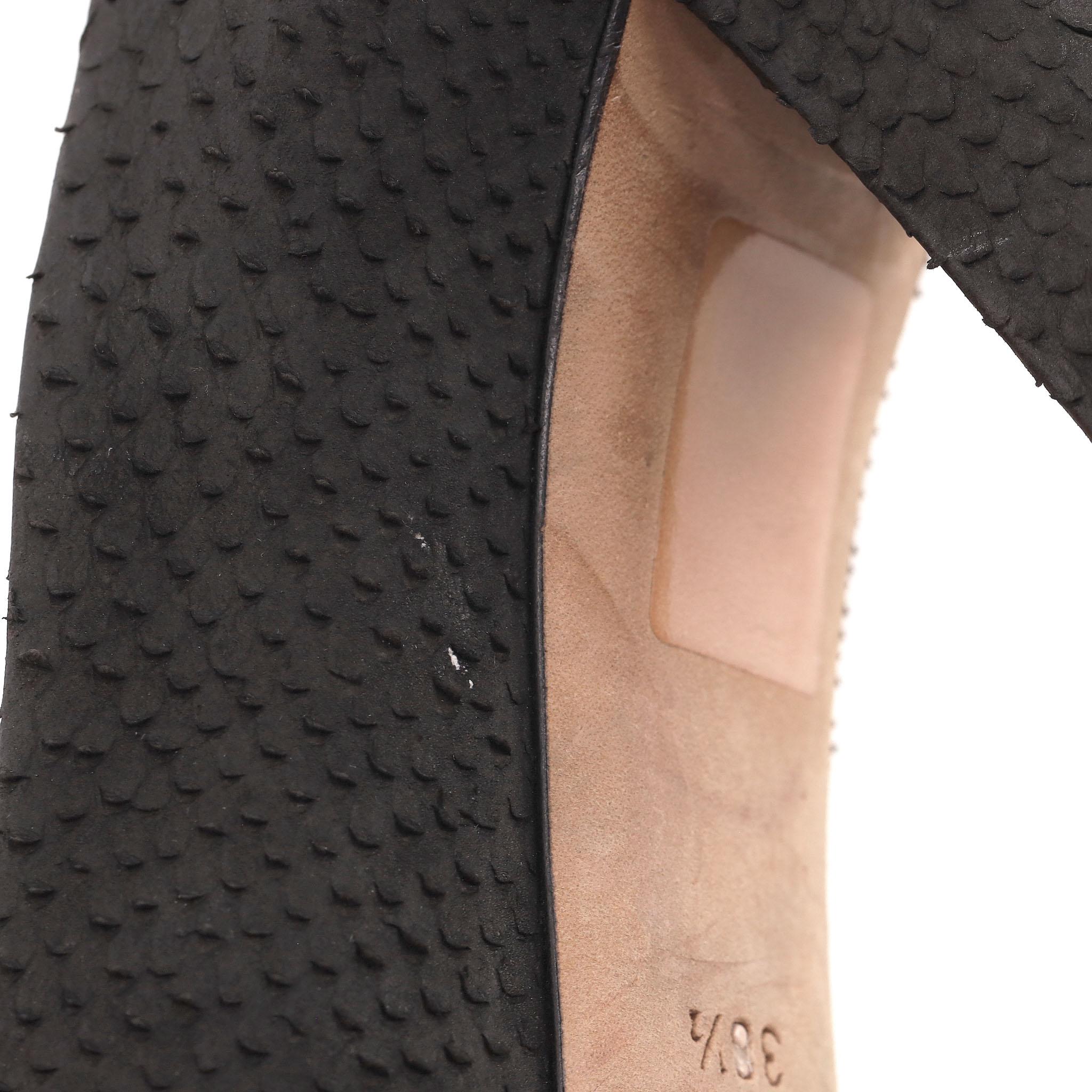 Dior Python Skin Logo Detail Pumps - image 11