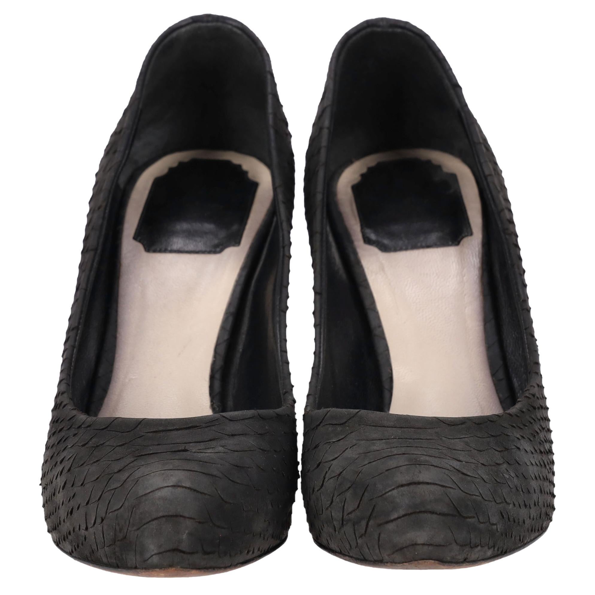 Dior Python Skin Logo Detail Pumps - image 2