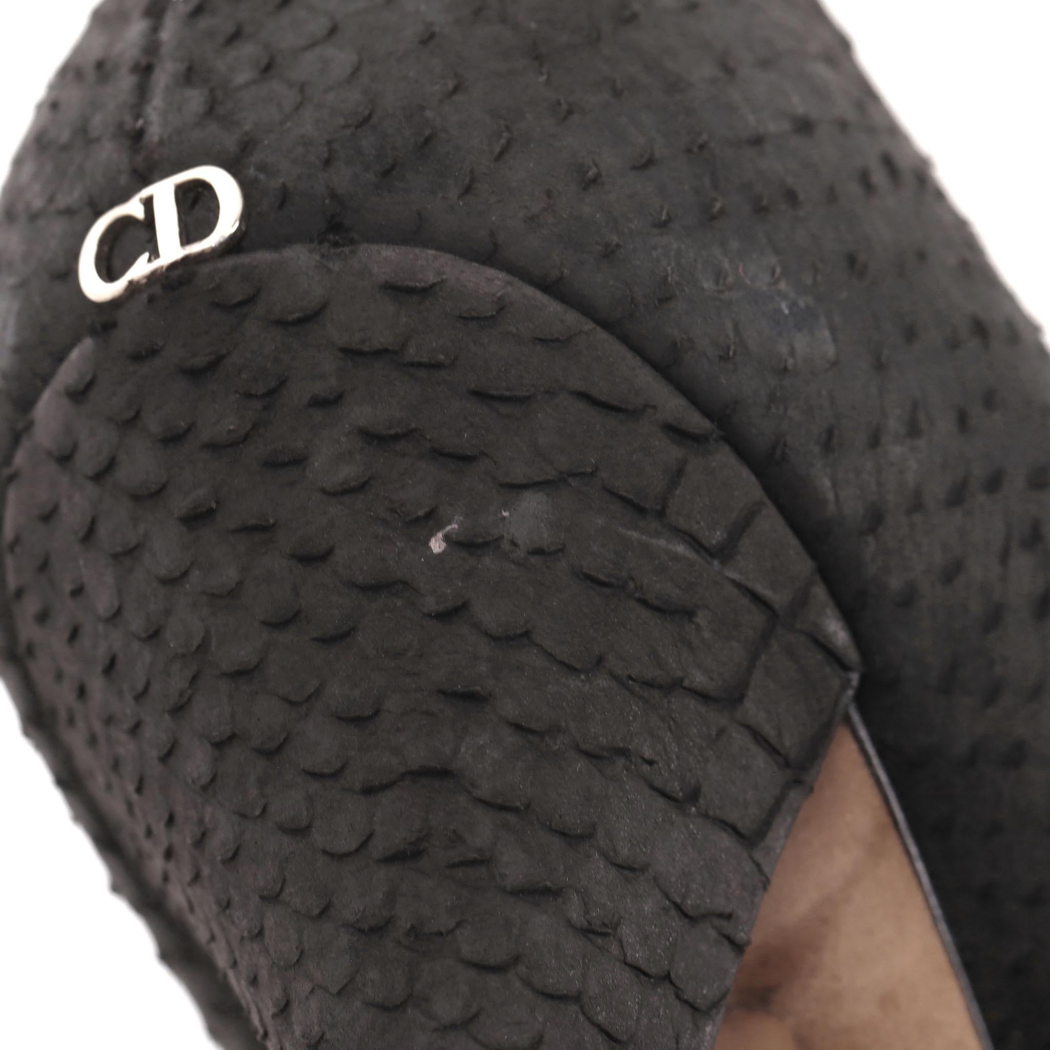 Dior Python Skin Logo Detail Pumps - image 8