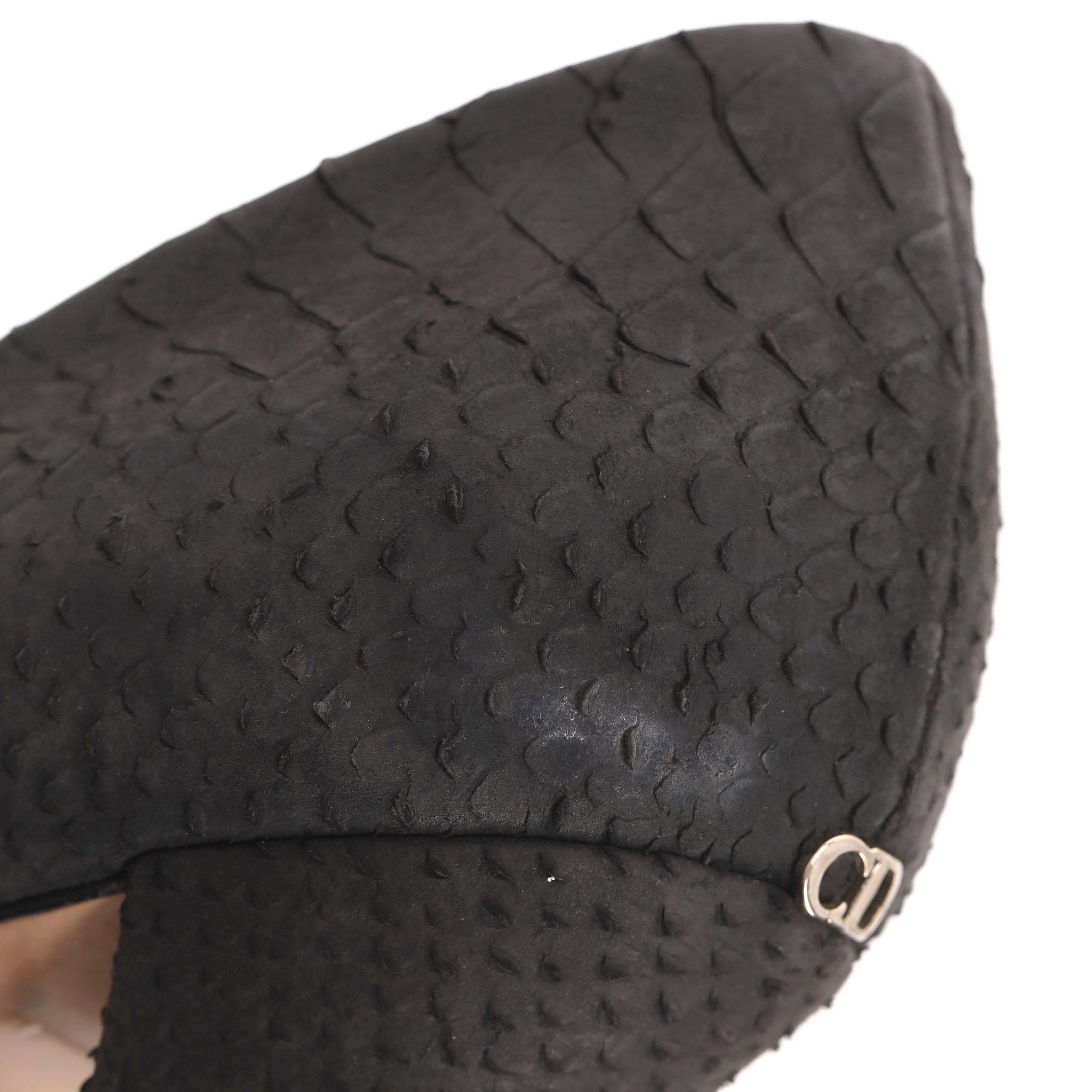Dior Python Skin Logo Detail Pumps - image 9