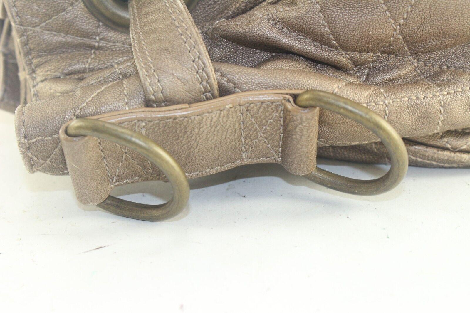Dior Gesteppte Bronze-Leder Cannage-Schulterklappe Hobo Beige 2DD829K im Angebot 1