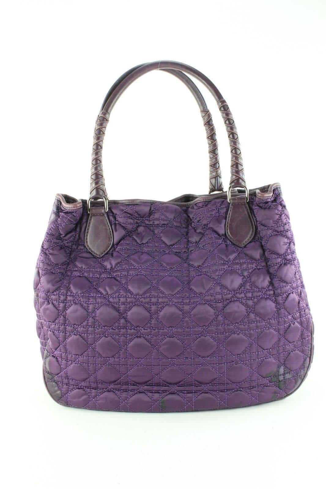 Dior Quilted Cannage Purple Charming Hobo Tote 1D627K 1