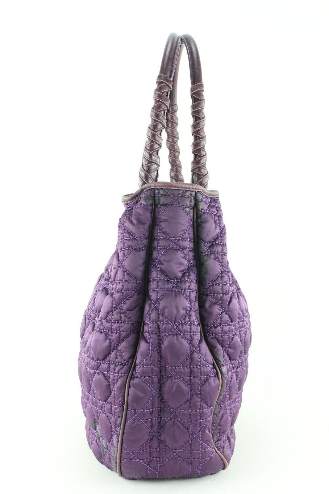 Dior Quilted Cannage Purple Charming Hobo Tote 1D627K 2
