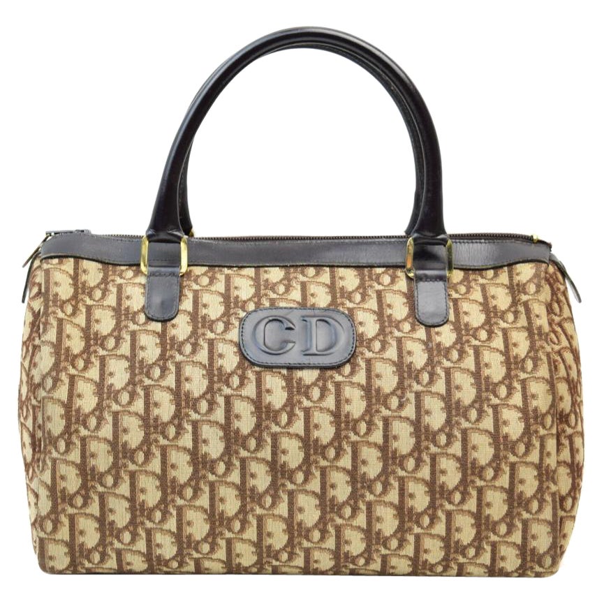 Dior Rare Brown Monogram Trotter Boston Bag 863175