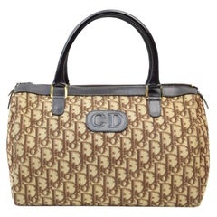 Vintage Dior Rare Brown Monogram Trotter Boston Bag 863175