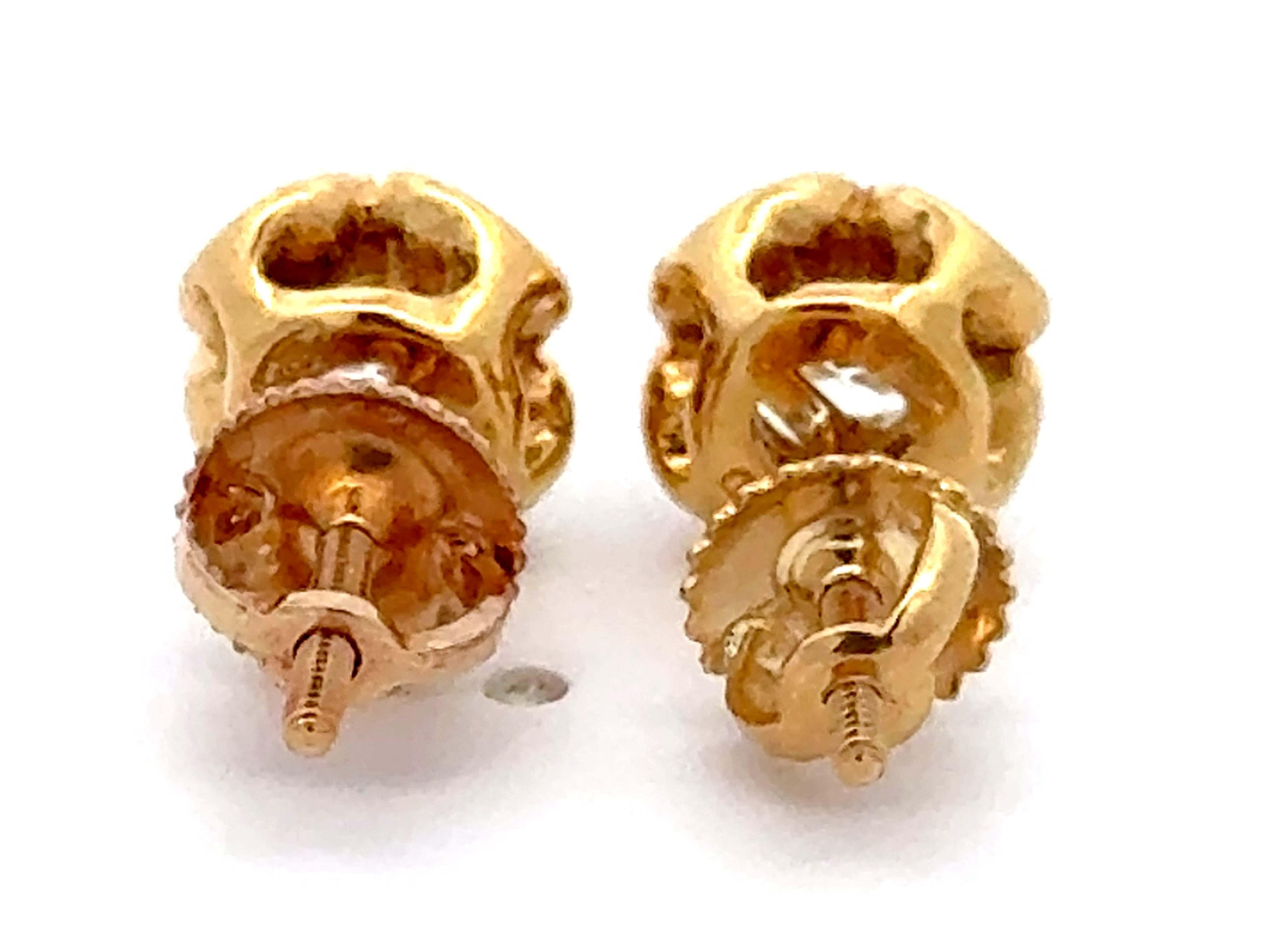 DIOR Rare Vintage Diamond Flower Earrings 18K Yellow Gold For Sale 1