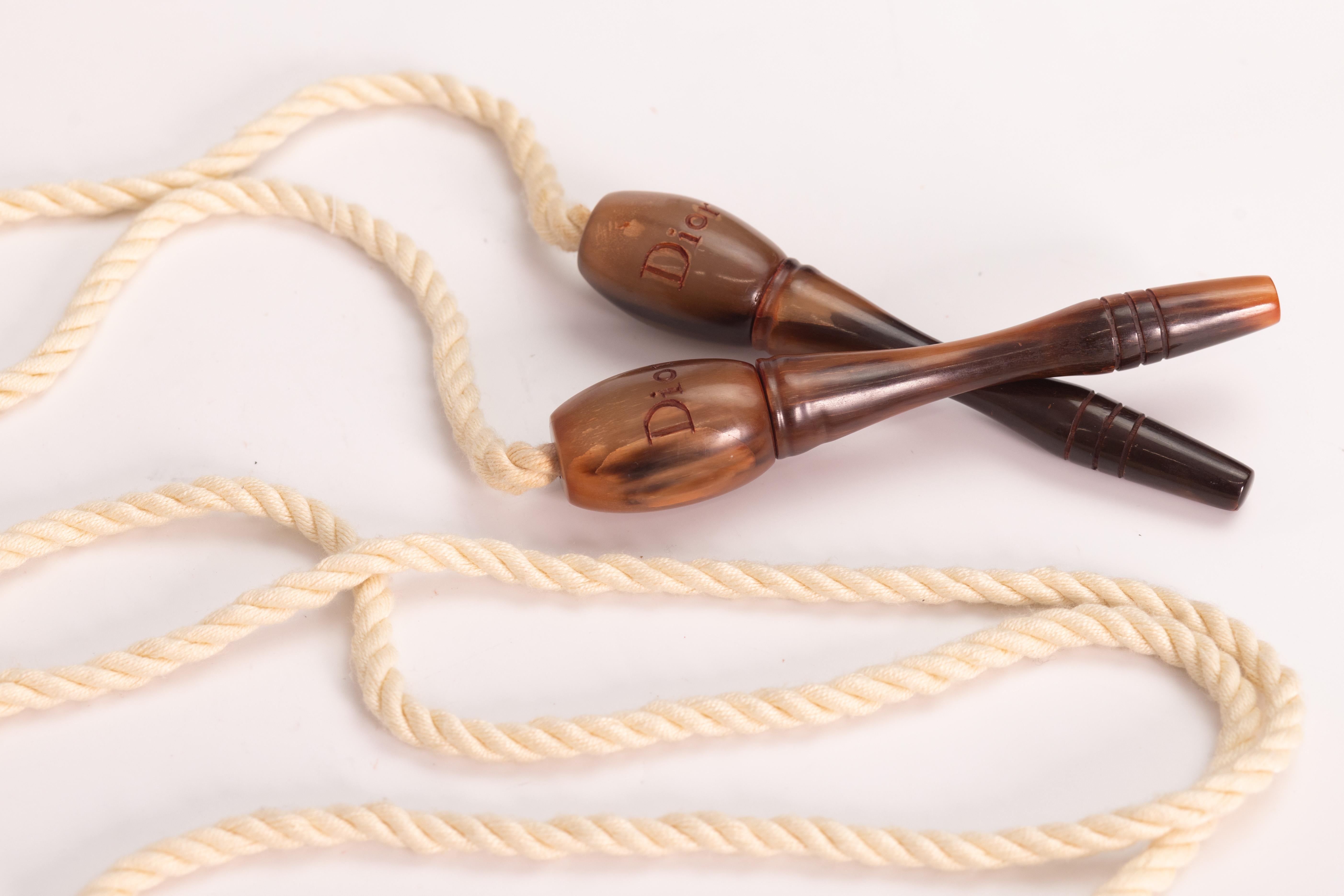 Dior Rare Vintage Resin Tortiseshell Skipping Rope Gürtel für Damen oder Herren im Angebot