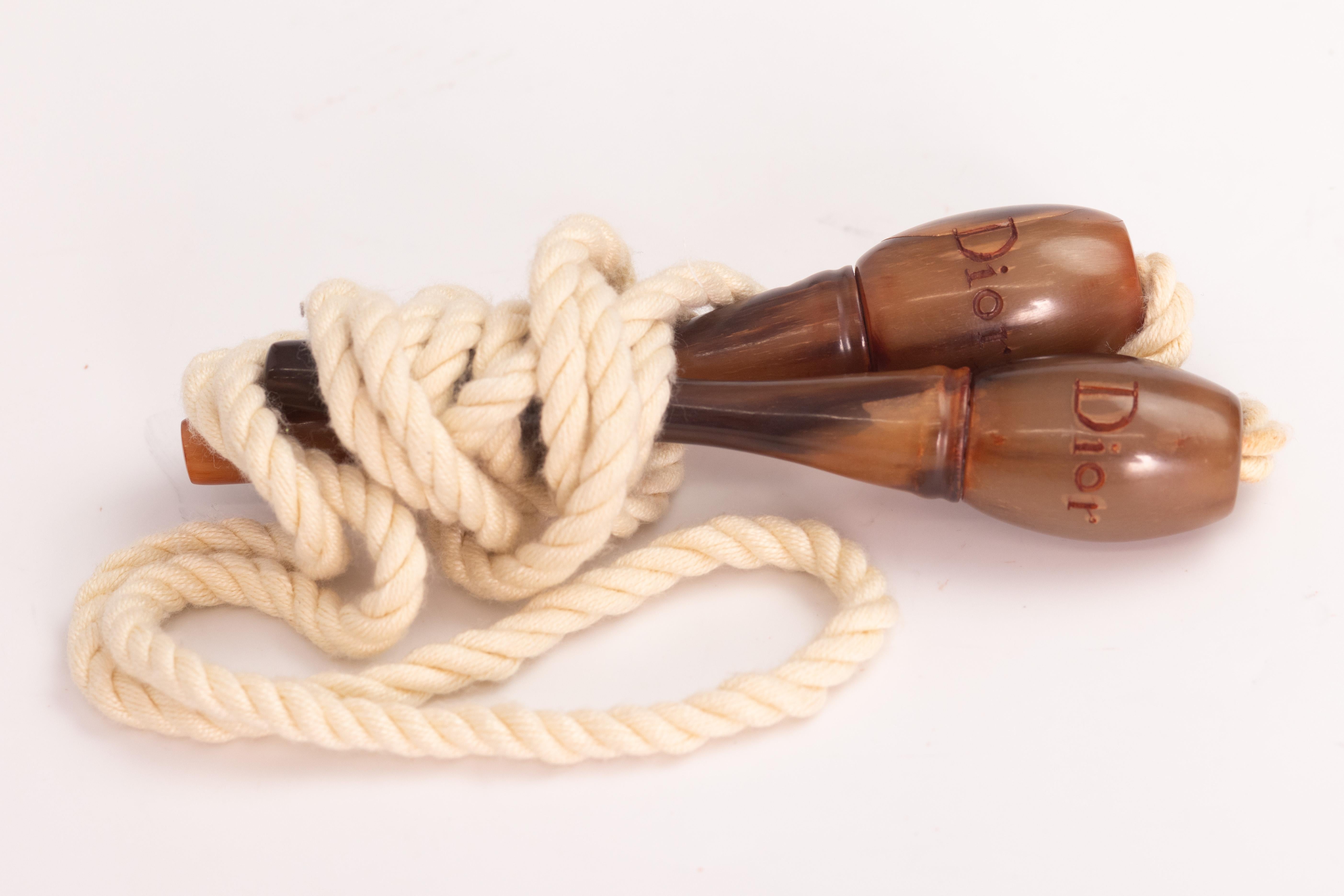 Dior Rare Vintage Resin Tortiseshell Skipping Rope Gürtel im Angebot 1