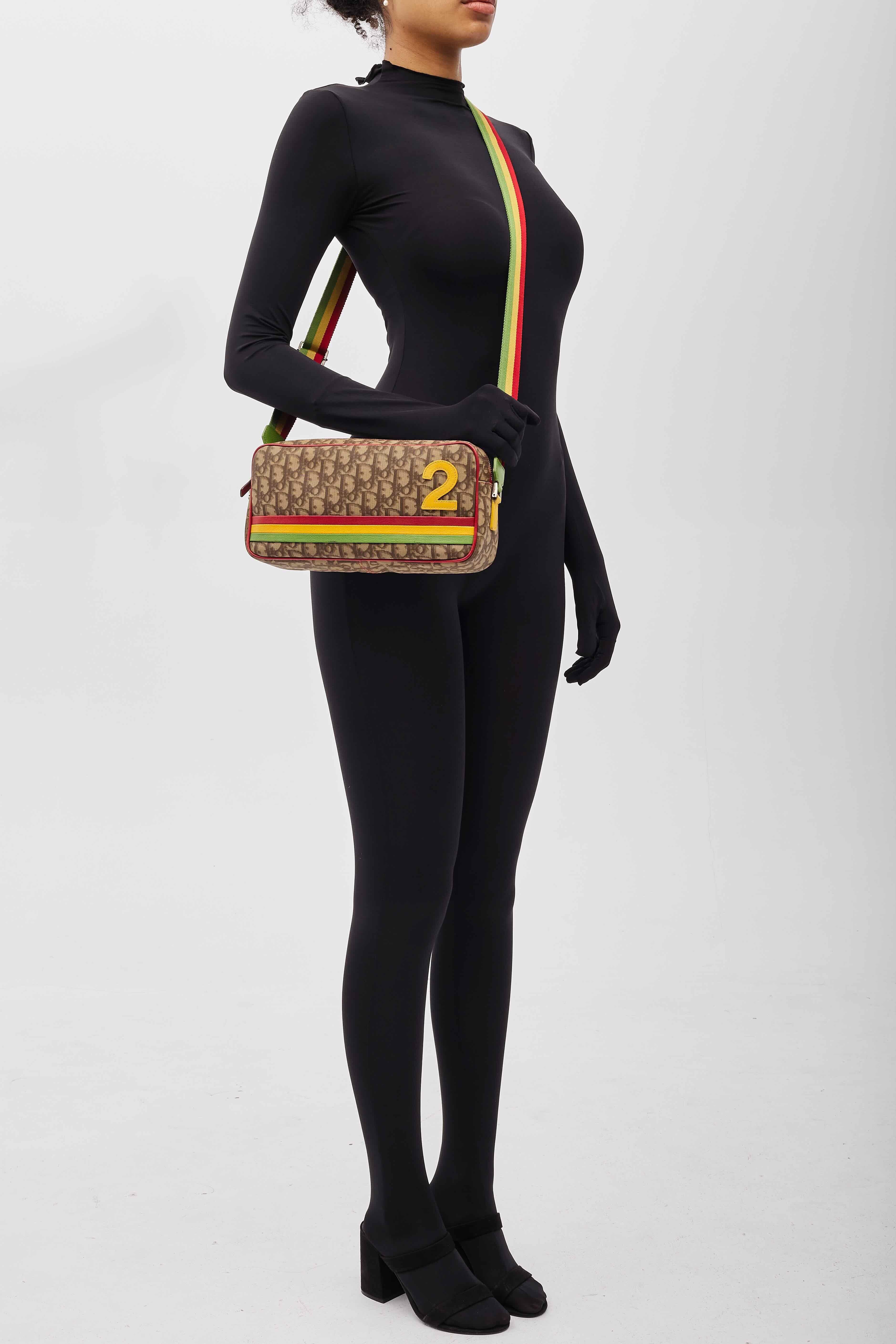Dior Rasta Trotter Coated Canvas Crossbody Bag For Sale 6