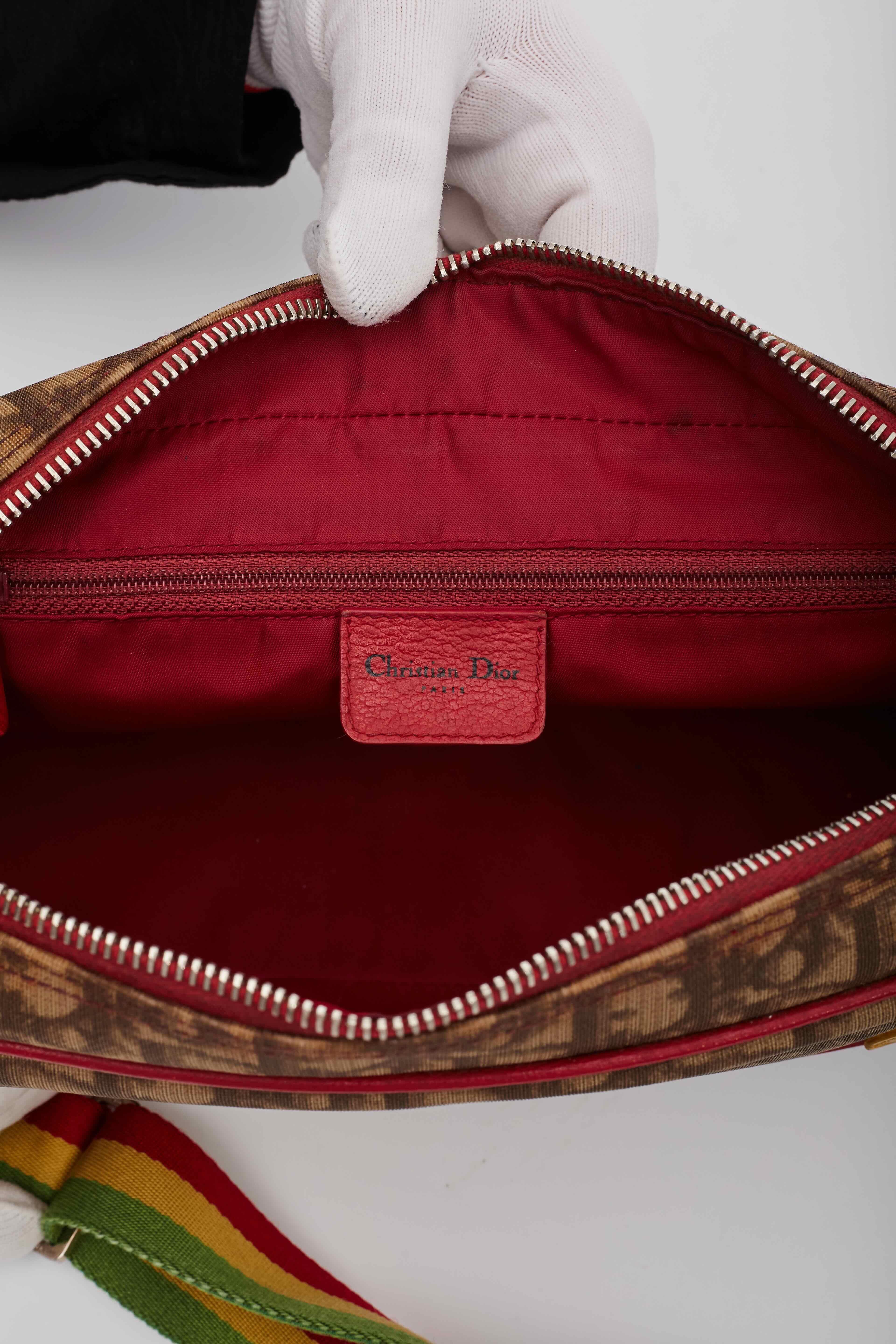 Dior Rasta Trotter Coated Canvas Crossbody Bag For Sale 5