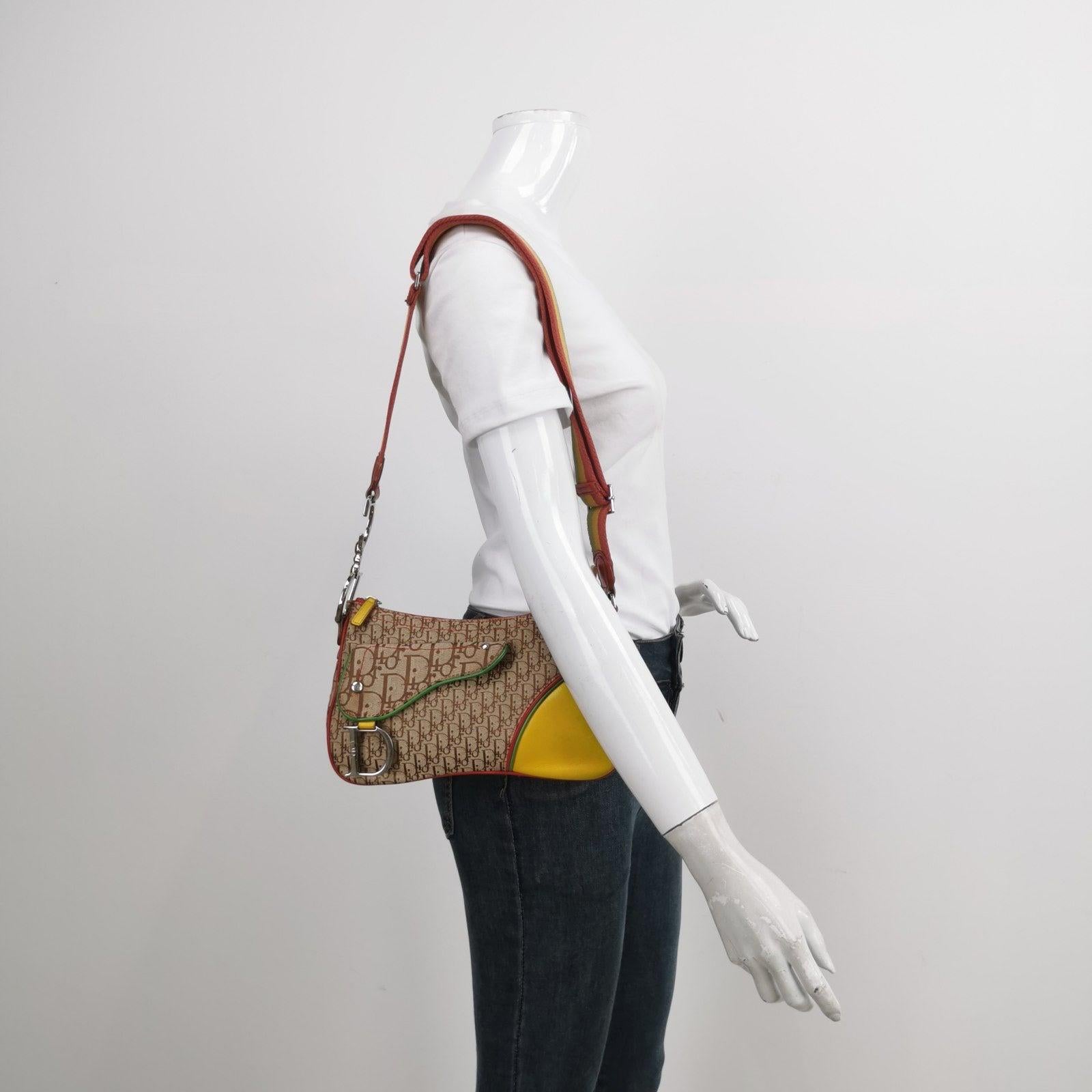 Dior Rasta Trotter Double Saddle Shoulder Bag These are professional photos of the actual bag offered by Luxbags. Discover the sophistication and elegance of Dior with the Rasta Trotter Double Saddle Shoulder Bag in stunning red. Its oblique