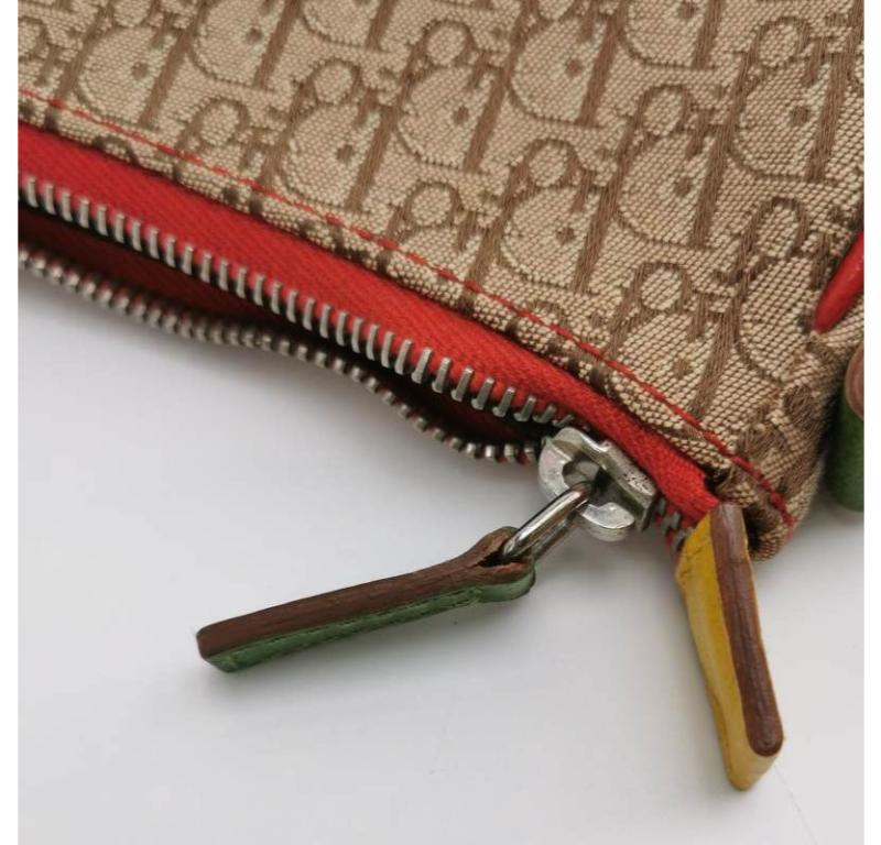 Dior Rasta Trotter Saddle Crossbody Bag Multicolor Canvas Strap For Sale 7