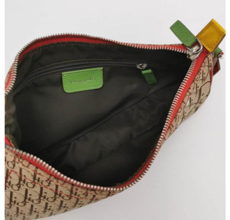 Dior Rasta Trotter Saddle Crossbody Bag Multicolor Canvas Strap For Sale 2