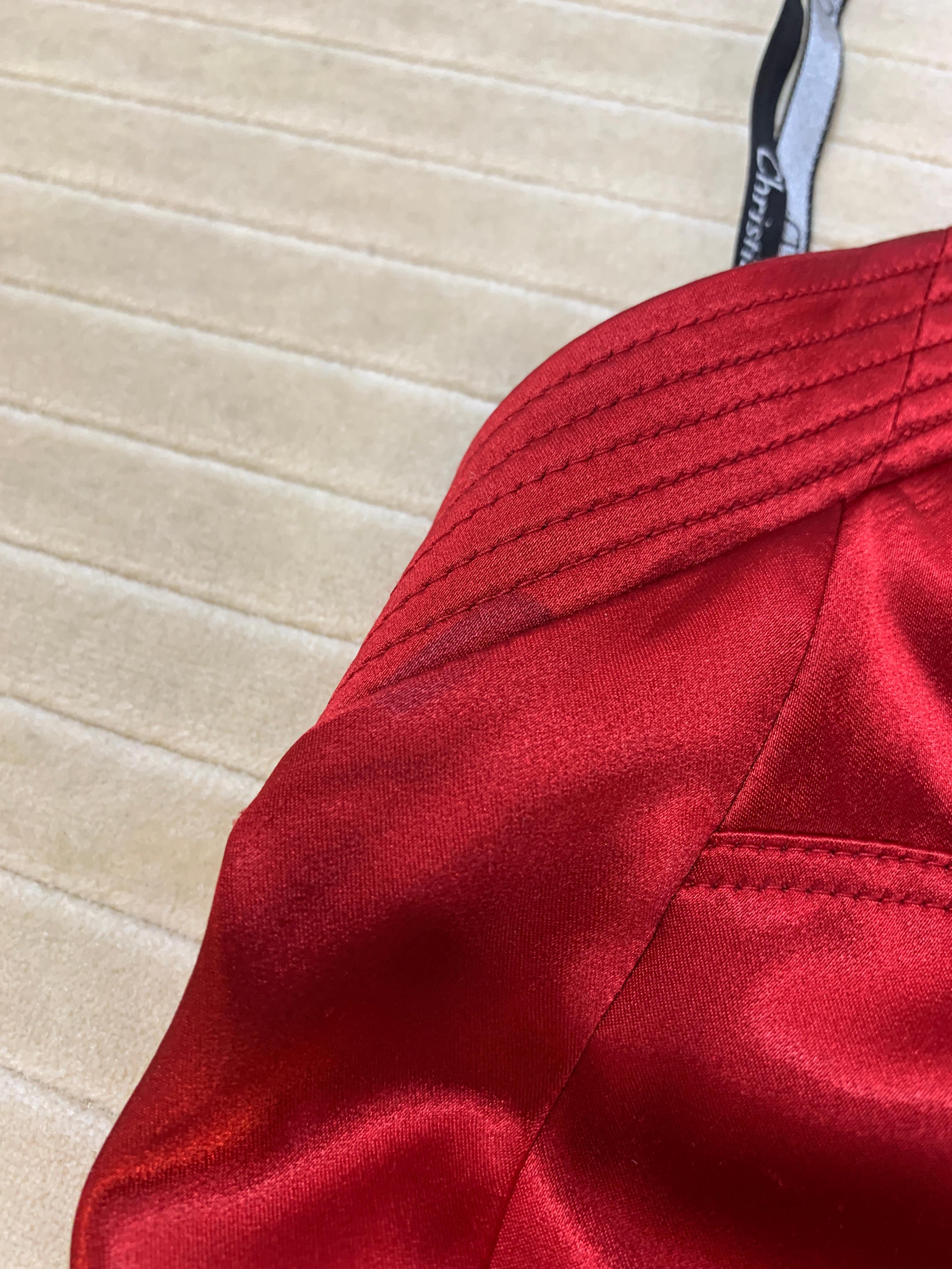 Dior red 2004 dress For Sale 12